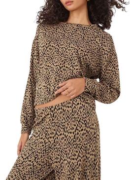 Blusa Vila Nerea marrone per donna