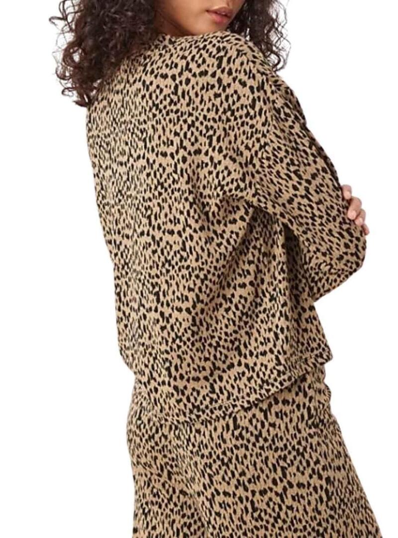 Blusa Vila Nerea marrone per donna