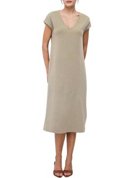 Abito Vila Viadoria beige per donna
