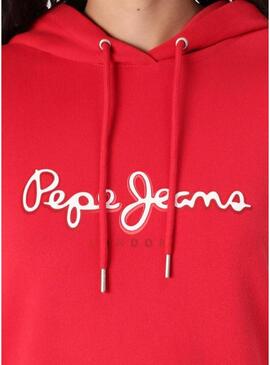 Felpa Pepe Jeans Maddy rossa per donna