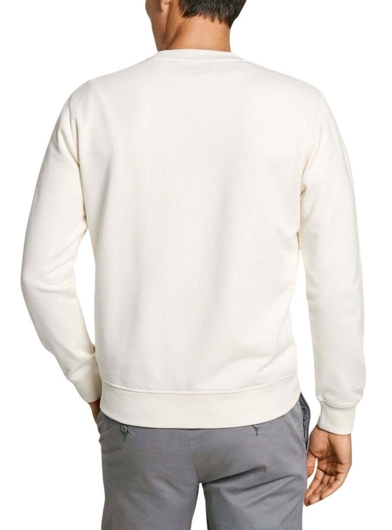 Felpa Pepe Jeans Dalter Crew bianca per uomo
