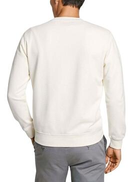 Felpa Pepe Jeans Dalter Crew bianca per uomo
