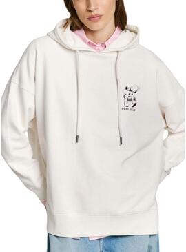 Felpa Pepe Jeans Raylin bianca per donna