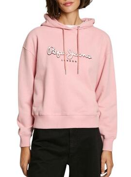 Felpa Pepe Jeans Maddy rosa per donna