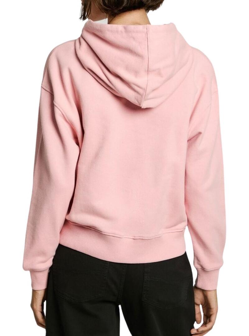 Felpa Pepe Jeans Maddy rosa per donna