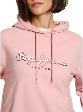 Felpa Pepe Jeans Maddy rosa per donna