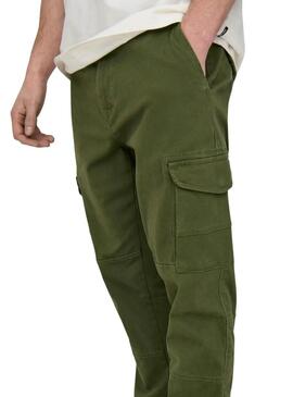 Pantaloni cargo verde Only and Sons Carter per uomo