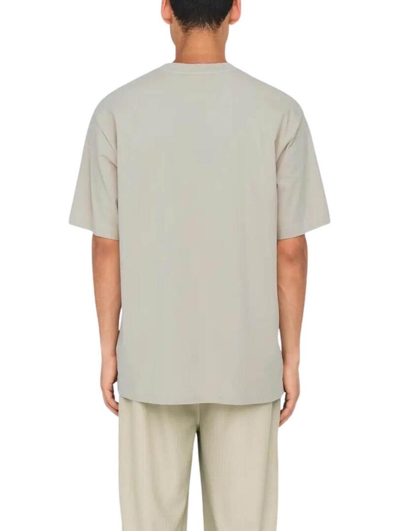 Maglietta Only and Sons Curated beige per uomo