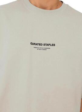 Maglietta Only and Sons Curated beige per uomo