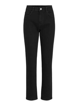 Pantaloni Vila Vialice neri in denim per donna.
