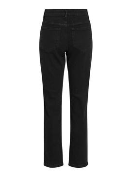 Pantaloni Vila Vialice neri in denim per donna.