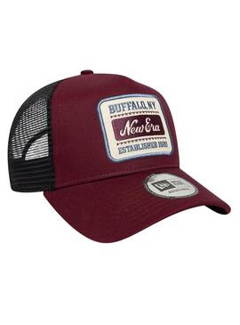 Berretto New Era Patch 9Forty Trucker bordeaux per uomo