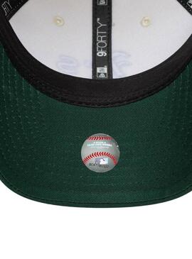 Cappellino New Era degli Oakland Athletics beige e verde