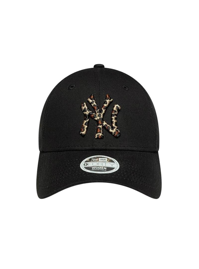 Cappellino New Era 9Forty nero animalier