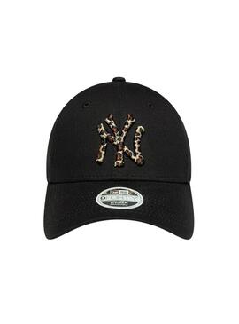 Cappellino New Era 9Forty nero animalier