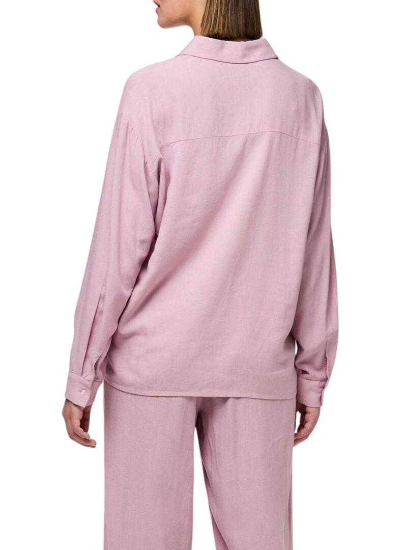 Camicia Pieces Pia rosa per donna