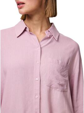Camicia Pieces Pia rosa per donna
