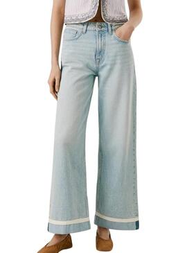 Pantaloni in jeans Pepe Jeans Wide Trun Up per donna