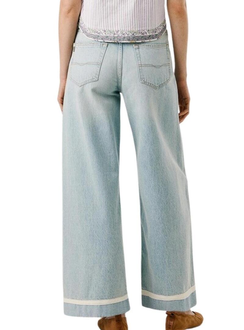 Pantaloni in jeans Pepe Jeans Wide Trun Up per donna