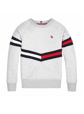 Felpe Tommy Hilfiger Essential Flag Grigio Bambino