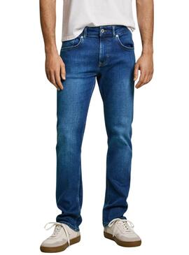 Pantaloni in denim Pepe Jeans Finsbury blu per uomo