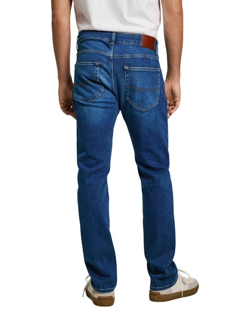 Pantaloni in denim Pepe Jeans Finsbury blu per uomo