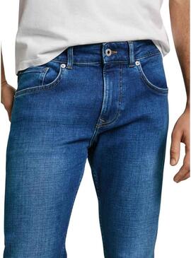 Pantaloni in denim Pepe Jeans Finsbury blu per uomo