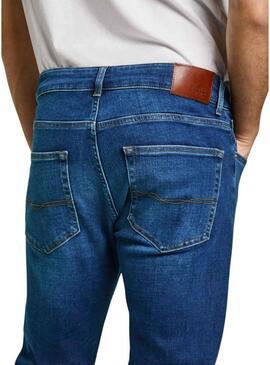 Pantaloni in denim Pepe Jeans Finsbury blu per uomo