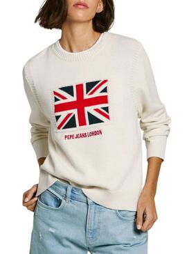 Maglia Pepe Jeans Nuna bianca per donna