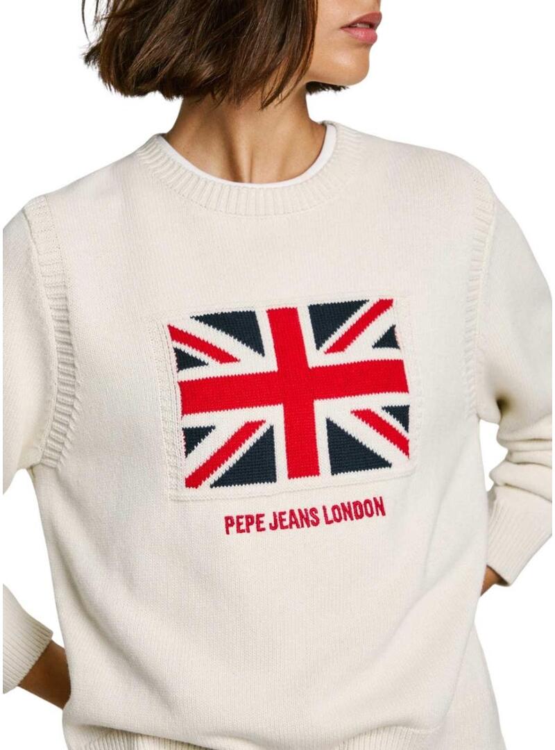 Maglia Pepe Jeans Nuna bianca per donna