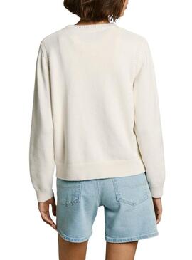 Maglia Pepe Jeans Nuna bianca per donna