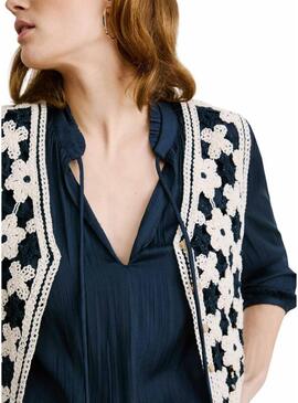 Gilet Pepe Jeans Olivia all'uncinetto per donna
