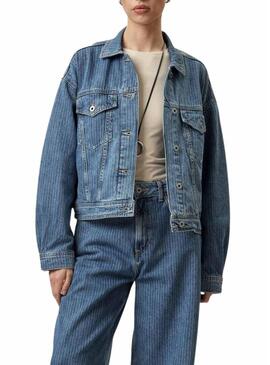 Giacca di jeans a righe Pepe Jeans da donna