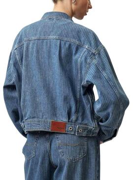 Giacca di jeans a righe Pepe Jeans da donna