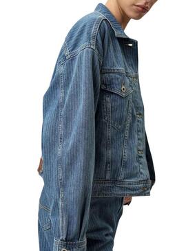 Giacca di jeans a righe Pepe Jeans da donna