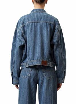 Giacca di jeans a righe Pepe Jeans da donna