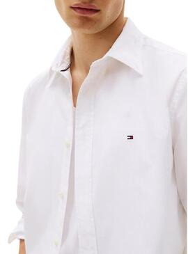 Camicia Tommy Hilfiger Core Flex bianca per uomo