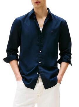 Camicia Tommy Hilfiger Core Flex blu scuro per uomo