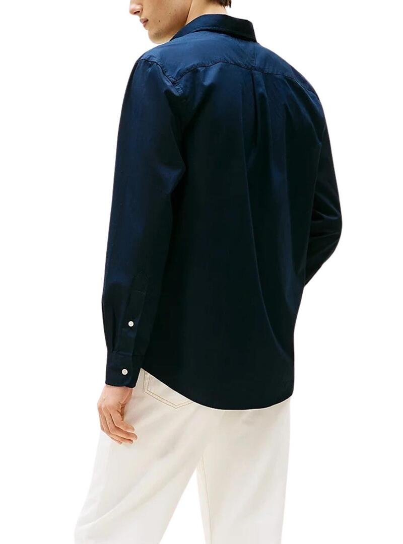 Camicia Tommy Hilfiger Core Flex blu scuro per uomo
