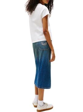 Maglietta Tommy Jeans Floral bianca per donna