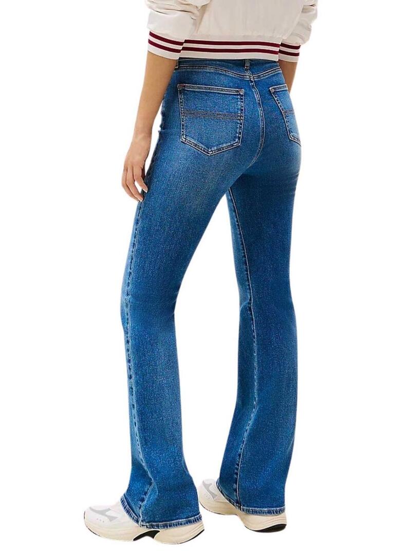 Pantaloni in denim Tommy Jeans Sylvia flare per donna.