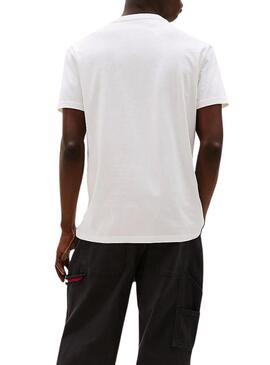 Maglietta Tommy Jeans Flag Linear bianca per uomo