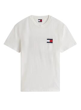Maglietta Tommy Jeans Flag bianca per uomo