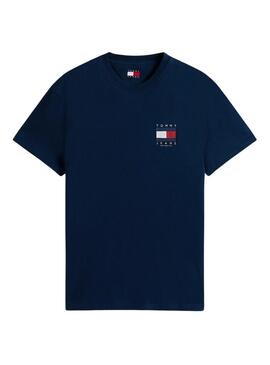 Maglietta Tommy Jeans Flag blu per uomo