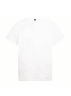 T-Shirt Tommy Hilfiger Logo bianco Bambina