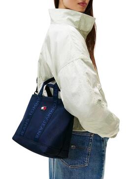 Borsa Tommy Jeans Daily Mini Tote blu scuro per donna