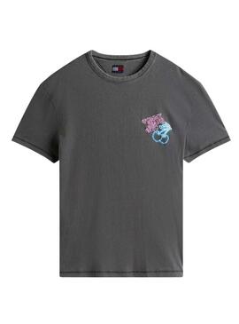Maglietta Tommy Jeans Novelty grigia per uomo.