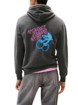 Felpa Tommy Jeans Novelty grigia per uomo