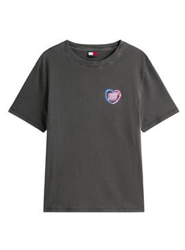 Maglietta Tommy Jeans Neon grigia per donna