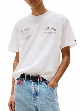 Maglietta Tommy Jeans New York bianca per uomo